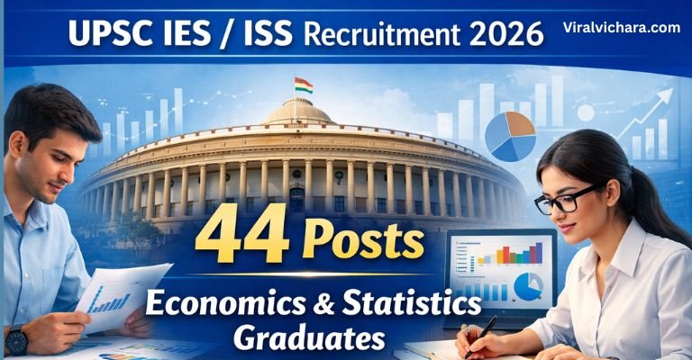 UPSC IES ISS Recruitment 2026: 44 Posts for Economics & Statistics Graduates | Apply Now
