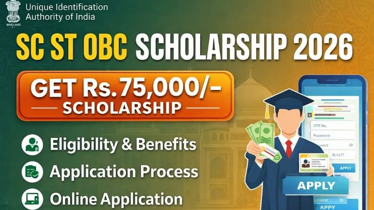 SC ST OBC Scholarship 2026: ₹48,000ವರೆಗೆ ವಿದ್ಯಾರ್ಥಿವೇತನ – ಅರ್ಹತೆ, ಲಾಭಗಳು, ಮೊತ್ತ ಮತ್ತು ಆನ್‌ಲೈನ್ ಅರ್ಜಿ ಸಂಪೂರ್ಣ ಮಾರ್ಗದರ್ಶಿ